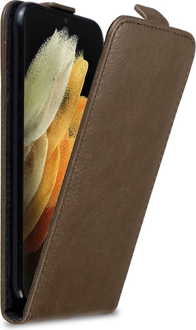 Cadorabo Hoesje geschikt voor Samsung Galaxy S22 ULTRA in KOFFIE BRUIN - Beschermhoes in flip design Case Cover met magnetische sluiting