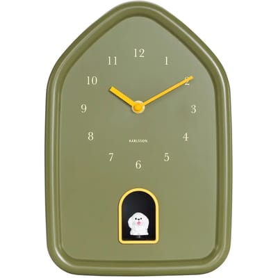 Karlsson Wandklok Modern Doggy - Groen - 29.1x20x29.1cm - Wandklok Modern