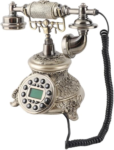 Dailygoody - Retro Telefoon - Vintage Snoergebonden Telefoon - Nostalgische Beleving - Europese Telefoon - LCD-Display - Geschikt voor Thuis - w...
