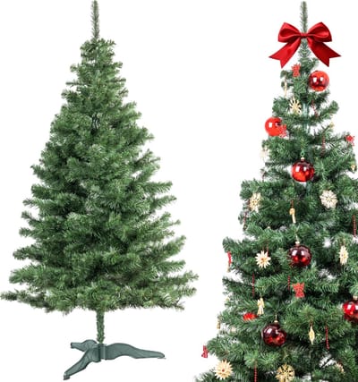 Creative Home Realistische Kunstmatige Kerstboom Fir Xmas Tree | Afmetingen: 220 cm | Opvouwbare Vakantie Decor | Diepgroene Dichte Takken Stabiele Stand | Binnen & Buiten