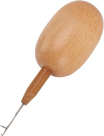 Houten Herstel Ei - Stopgereedschap Breien - Kleding Repareren - Ergonomisch Ontwerp - 8 x 37 cm - Natuurlijk Hout