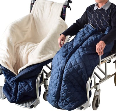 Rolstoel Deken – Voetenzak– Wind- en Waterdicht - Unisex -Kasjmier Gevoerd - Rolstoel Voetenzak Volwassenen - Warm & Comfortabel-Een maat-Blijf warm in de winter-130*65cm - waterdicht - tot taille
