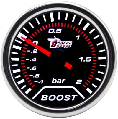 Dailygoods- Turbo Boost Meter 52 mm - Turbo Drukmeter - Professionele Indicator - Wit Licht - Hoge Precisie - Snelle Respons - Boost Gauge