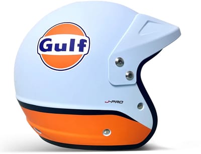 Sparco Gulf J-Pro ECE 22.06 Gulf Helm - Blauw/Oranje