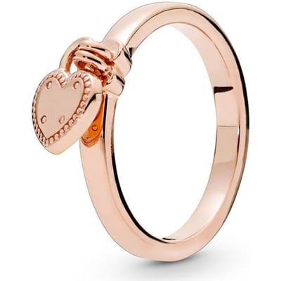 925 Sterling Zilveren Ring Rozen Liefdesslot Hart Ringen Voor Vrouwen Bruiloft Feest Sieraden 8 beige