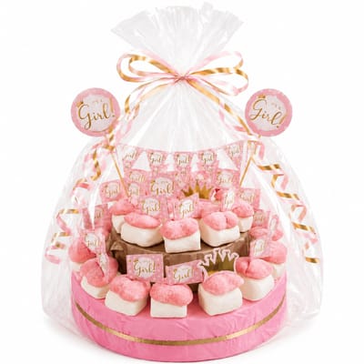 Halal Snoeptaart Geboorte Meisje - It’s a Girl - Kraamcadeau & Babyshower Cadeau