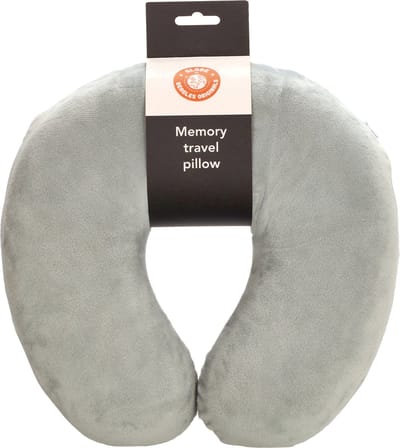 Beagles Originals Travel Originals Nekkussen Unisex - Reiskussen met memory foam - Neksteun van Nylon en Polyester - Middengrijs