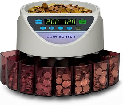 Automatische Muntenteller - Munt Sorteerder - Geld Tellen - Sorteert op Waarde - 30x26x39 cm - Zwart