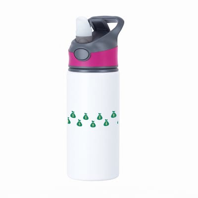 Hacebo® - Geld zakken waterfles met rietje roze - Geld - iemand die van geld houdt - cadeau voor iemand die houdt van geld - verjaardagscadeau - gift - geschenk - water fles - 650ML