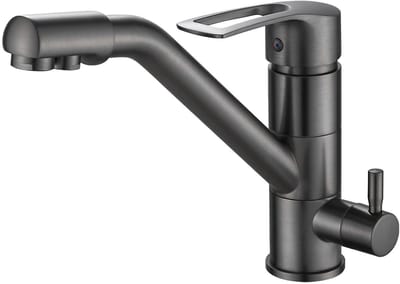 Dailygoods- Keukenkraan 3-in-1 - 360° Draaibaar - Flexibele Uitloop - Waterfilter Aansluiting - Ruimtebesparend - Eenvoudig te Installeren - Waterkraan