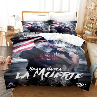 Anuel Aa Réel Jusqu'à La Parure de Lit Simple Twin Full Queen King Size Ensemble de Lit Aldulte Enfant Chambre Housse de Couette Ensembles Impression 3D Cool 70x133cm 2pcs