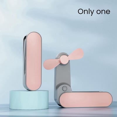 Mini Ventilator - USB - Stil & Draagbaar - Laag Geluidsniveau - 2 Snelheden - Compacte Bureauventilator voor Reizen, Thuis & Kantoor - Roze Tafelventilator