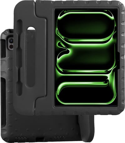 Hoesje Geschikt voor Apple iPad Pro (2024/2025) - 11 inch - Kinderhoes Shockproof Bumper - Kidsproof Case - Tablet Hoes - Kinder Hoes Cover - Zwart