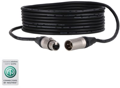 Devine MIC500N/5 XLR microfoon/signaalkabel met Neutrik-connectoren 5 meter