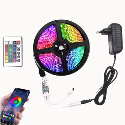 Led strip 16 RGB kleuren WIFI colorful 5 meter ledstrip - afstandsbediening & APP verlichting dimbaar waterdicht led stirp multicolor