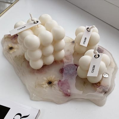 Clearly Lucky - Set van 3 bubble kaarsen - Bubble Candle - Bubble Kaars - Vegan - handgemaakt - Soja-Bubbelkaars