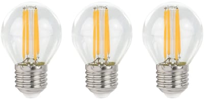Spectrum LED Kogellamp E27 - 4W - 230V - 510 Lumen - 4000K Neutraal Wit - Ø45mm - Voor Tafellamp, Nachtlampje of Wandlamp - 3 stuks