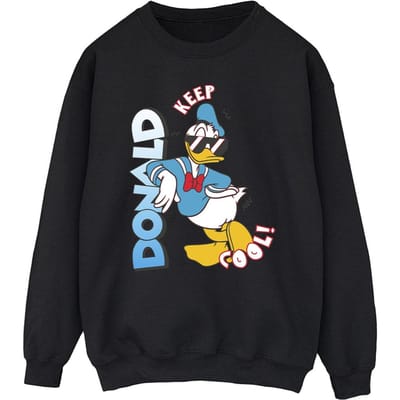 Disney Heren Donald Duck Cool Sweatshirt (Zwart)
