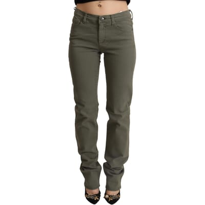 Ermanno Scervino Grijze Lage Taille Katoen Skinny Denim Broek Jeans