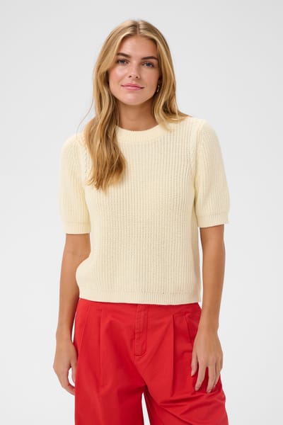 Saint Tropez PiliaSZ SS Pullover Dames Trui - Creme