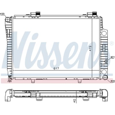 Radiator, motorkoeling NISSENS 62752A
