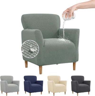 Verstelbare Stoelhoes met Armleuningen, Elastische Jacquard, Bescherming tegen Vlekken, Haar en Slijtage voor Woonkamer en Kantoor, Wasbaar en Verwijderbaar