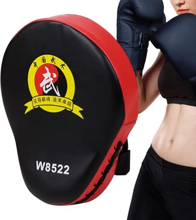 Bokshandschoenen - Bokspads - Vechtsport Training - Verstelbare Pasvorm - 25x19x4.5 cm - Rood