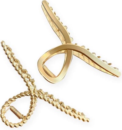 Haarclips Premium - 2 Stuks - Haarklem - Haarklemmen Dames - Bananenklem - Haarspeld - Haarklauw - Haarklem Groot - Haarclip - Haarclip Groot - Haarspelden Dames - Black Friday 2023 - Sinterklaas Cadeautjes