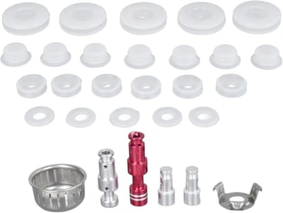 Universele Accessoire Kit voor Stoomkookpan - Vervangingsset met Ventielpakking, Antiblokkeerbeugel, Caps en Rubber Ringen - Geschikt voor Alle Merken en Verbeterde Veiligheid