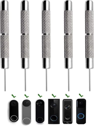 5-pack Verwijderingspinnen voor Deurbellen, Beveiligingshulpmiddel voor Video Deurbellen, Geschikt voor Nest, Arlo, Blink en Eufy Deurbellen