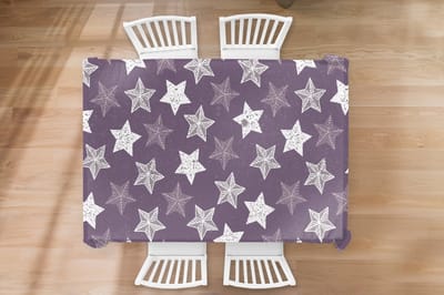 Kerst Tafelkleed - Kerstmis Decoratie - Tafellaken - Patronen - Christmas - Sterren - 200x130 cm - Kerstmis Versiering - Tafeldecoratie Kerstmis - Kerstdecoratie tafel - Tafelversiering