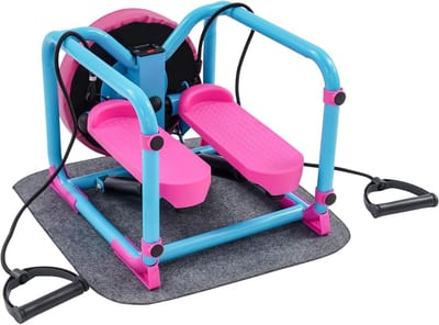 Heup Twister Stepper - Fitnessapparaat Huis - Full Body Training - Dubbele Hydraulische Aandrijving - 150 kg Capaciteit - Roze