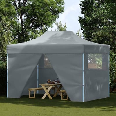 Feesttent met zijwanden - Partytent Opvouwbaar - Outdoor Evenementen - Gepoedercoat Stalen Frame - 3 x 4 meter - Antraciet