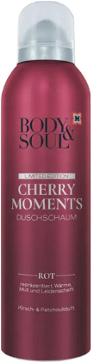 Body & Soul Doucheschuim Cherry Moments | 1x 200ml - Kersen & Patchouli | Staat voor Warmte, Moed & Passie