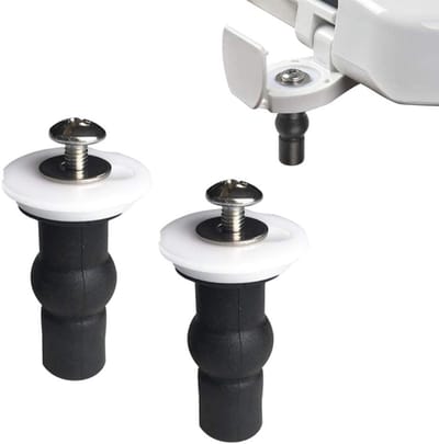 Toiletbril Schroefbevestiging Set van 2 Universele Expansieschroeven voor Wc Dekselhouder - Zwart