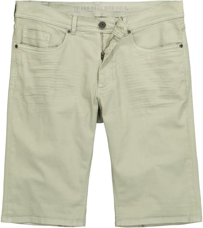 JP 1880 - Heren - colorjeans-bermuda FLEXNAMIC® denim Straight Fit 5-pocket - Kaki - Maat 52