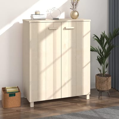 vidaXL - Schoenenkast - HAMAR - 85x40x108 - cm - massief - grenenhout - honingbruin