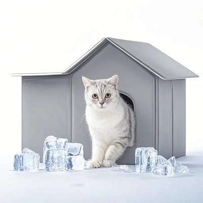 Outdoor Koelhuis voor Katten en Honden – Isolerend Zomerhuisje met Airconditioning Effect – Warmtebestendig Huisdier Nest voor Vier Seizoenen