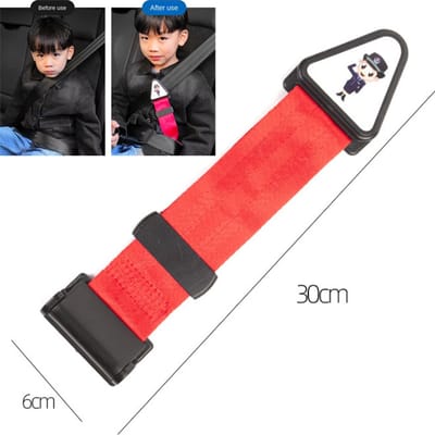 Actie4you® - Gordelspanner voor Kinderen - Gordelbeschermer Tegen Snijden in de Nek - Gordelclip - Gordelversteller – Gordel Verlenger - Gordelklem voor Kinderen – Rood