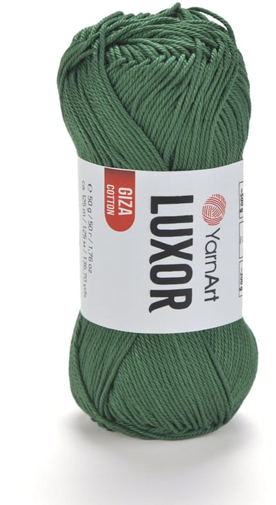 YarnArt Luxor – Gemerceriseerd Katoen Garen – 50g – ±125m – Glanzend Haakgaren – Voor Kleding & Accessoires - Kleur 1235