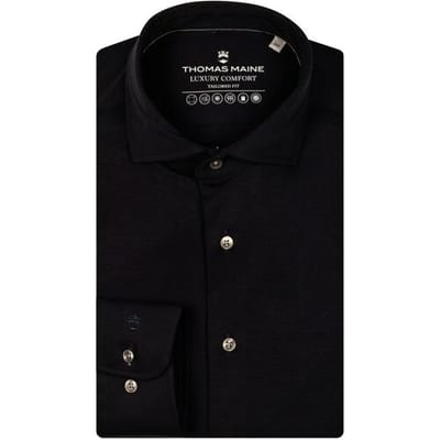 Thomas Maine Overhemd Roma Modern Kent Luxury Comfort Soft Liquid Cotton Navy / male