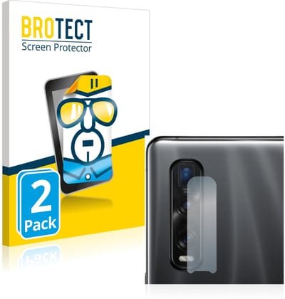 BROTECT - Screenprotector voor Oppo Find X2 Pro (ALLEEN Camera Lens) - Folie Beschermfolie transparant 2 Stuks