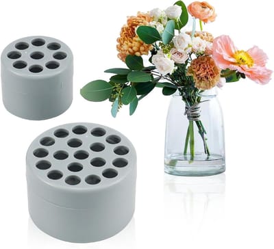 Bloemsteelhouders - Bloemenhouder spiraal - Bloemstukken maken - Geïntegreerd spiraalontwerp - 2 stuks - Groen