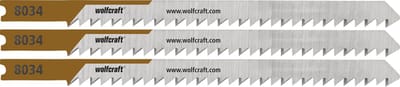 wolfcraft - MDF decoupeerzaagbladen voor hout - Decoupeerzaagblad Fijne snede - HCS-blad met U-schacht – 8034000