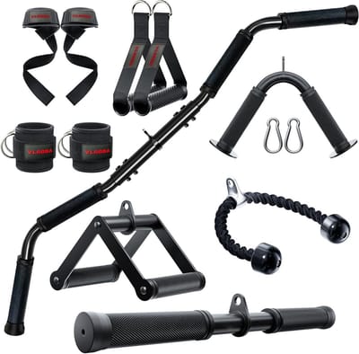 Kabelmachine accessoires voor thuissportschool - Triceps en LAT pull-down bevestiging