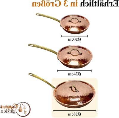 Koperen Koekenpan - Braadpan met Steel - Koken en Braden - Optimale Warmteverdeling - 28 cm - Koper