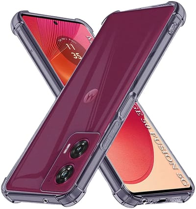 Hoesje geschikt voor Motorola Edge 50 Fusion - Techsuit Shockproof Silicone Back Cover - Zwart