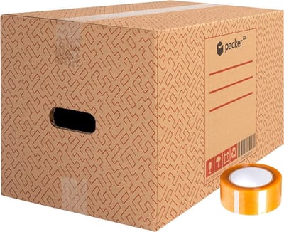 Set van 20 Verhuisdozen en Opslagdozen met Handvatten en Plakband Robuust