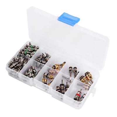 Dailygoody - 102 Stuks A/C R134a/R12 Koelband Valve Tool Kit - Auto Koeling Reparatie - Compleet - Vervangingsset - Praktisch en veelzijdig - Geschikt...