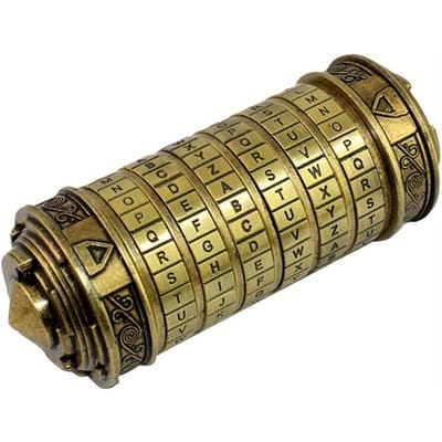 Boîte Cadeau Cylindrique Vintage DIY avec Serrure à Mot de Passe - Rangement Sécurisé pour Alliances, Boîte à Clés Rétro pour Bagues - Précise et Élégante
